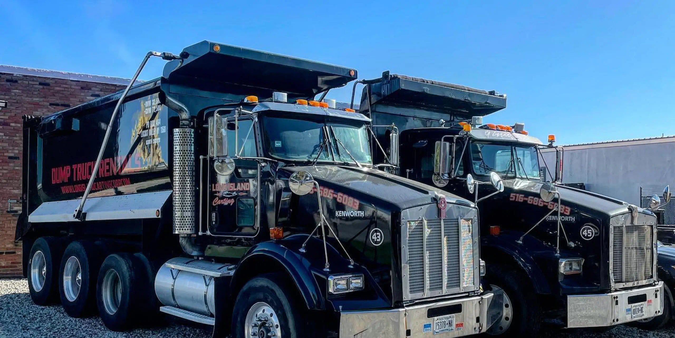 black and platinum trailers with the long island logo
